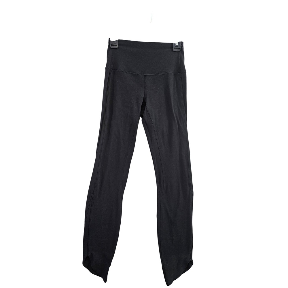 Lululemon Align Leggings Womens 4 Black Solid Scalloped Hem High Rise Yoga Pant